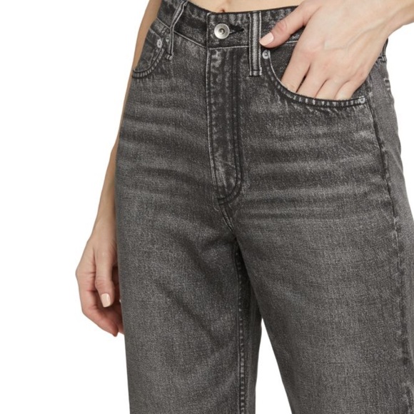 Rag & Bone Liquid Alex High Rise Straight Leg Pants - Picture 4 of 9